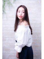 ヘアーアートシフォン 池袋西口店(Hair art chiffon)&nbsp;伸ばしかけくせ毛風くびれセミディ無造作カールインナーカラー