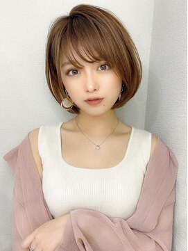 アフロート ディル(AFLOAT D'L) 大人かわいい ヨシンモリ グレーべージュ 外ハネ くびれヘア