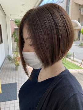 ジェービーヘア 稲毛(jb hair) カーキグレージュ大人かわいいボブ　【稲毛】