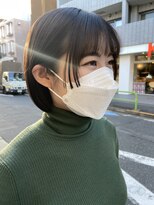 アクアオモテサンドウ(ACQUA omotesando)&nbsp;△大人可愛い顎下ボブヘアストレートボブ姫カットぱっつん前髪