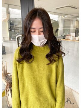 エンリッチヘア(enrich hair) アッシュベージュ　ロングレイヤー　髪質改善トリートメント