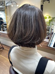 大人かわいいこなれヘアふわふわボブ20代30代40代50代60代ひし形