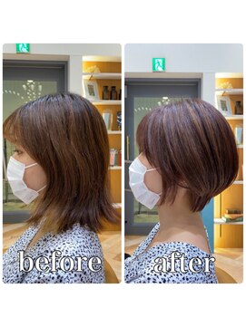 ロンド レグリーズ 立川(Lond leglise) 【山方　直也】小顔×ペールベージュ×マッシュショート×耳かけ