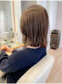 結べるボブ　顔まわりレイヤー　大人可愛い