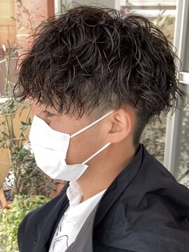 フィフス 栄(fifth) ツイストスパイラルパーマメンズパーママッシュウルフフェード