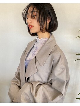 メデル(mederu) 大人可愛い20代30代40代丸みショートボブ小顔ボブ前髪あり