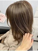 王道☆ベージュ系なじませハイライト