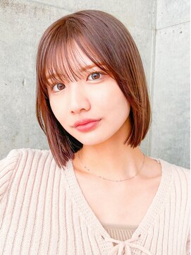 ロンドホットリップ 立川(Lond hot lip) 【Nanatsu】切りっぱなしボブ×美髪矯正[立川/髪質改善]