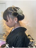 成人式　シニヨン編み　結婚式褒められる♪