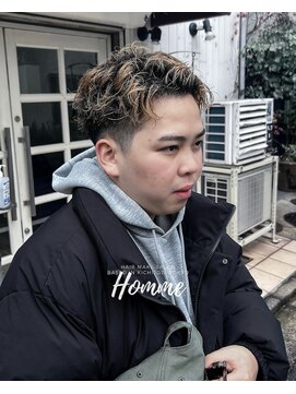 オムファミーユラグ(homme, famille raugh) アップバング