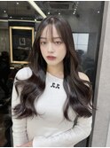 ミニウルフレイヤーカット顔周りカット前髪カット韓国ロング池袋