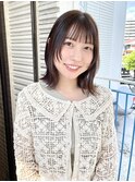 顔まわり似合わせカット_アッシュブラウン