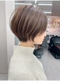 ショートカット/暗めカラー/デザインカラー/福岡/天神/30代40代