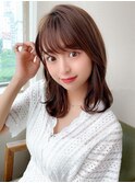 20代小顔に見える!くびれレイヤー × ブラウンベージュ