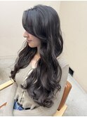 黒髪で魅力度UP！カーテンバングで小顔に☆コテ巻き横顔美人　