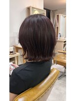 アンフレール&nbsp;暖色カラー×くびれボブ