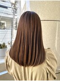酸性ストレートパーマ+悟式髪質改善トリートメント