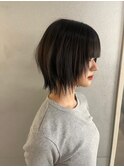 着物ヘア/大人ガーリー/ダークアッシュ/似合わせカット//渋谷