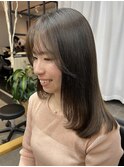 ダークオリーブグレージュ×ワンホンレイヤー○emi/ダークブルー