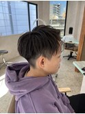 刈り上げアップバング