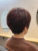シッポヘアー(SHIPPO HAIR)&nbsp;星ヶ丘すっきり大人丸みショートカシスブラウン40代50代