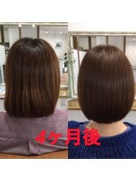 オハナヘアー(ohana hair) 髪質改善、４回目、初めて４か月の効果