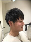 ショートマッシュ/アシンメトリー/ツーブロック/無造作パーマ