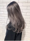 ラベンダーグレージュ_毛先パーマネオウルフアッシュブラウン