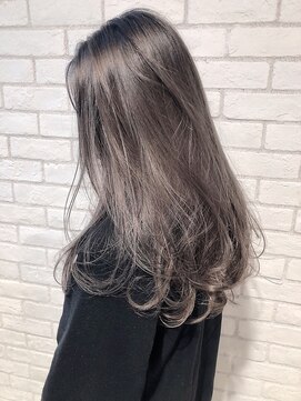 ヌイ 横浜(nui) ラベンダーグレージュ_毛先パーマネオウルフアッシュブラウン