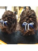 ヘアセット/ヘアアレンジ/ヘアメイク/ハーフアップ/前髪カット