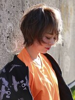 イコール 船橋(equal)&nbsp;シアーベージュオリーブカラークールショートレイヤーボブルフ