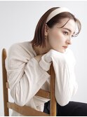 【Sourire江坂】ココアベージュぶつ切りボブ外ハネ結べるボブ