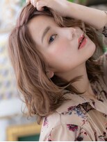 カバーヘア ブリス 川口(COVER HAIR bliss)&nbsp;★モードかきあげバングカシスピンクラフカール20代30代40代★9