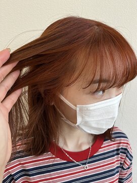 ロルド シェリ(Rold Cheri) オレンジカラー/オレンジブラウン/ブリーチなしカラー/外ハネ