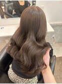 韓国/斜めバング/シルキーベージュ/セクションカラー[浦和]
