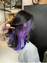 ヴァイス 渋谷店(VAICE)&nbsp;《ミディアムヘア》インナーカラー ×パープル