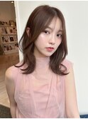 黒髪 小顔 ネビージュ ワンレン 銀座