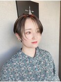 刈上げショート ハンサムショート 黒髪 マニッシュ  刈上げ女子