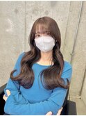 チョコレートブラウン×韓国風巻き髪　艶カラートリートメント