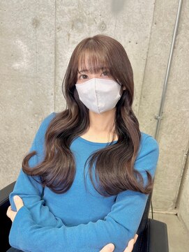 ジゼル 中津大分(GiseL) チョコレートブラウン×韓国風巻き髪　艶カラートリートメント