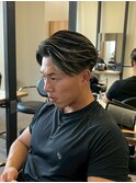 マッシュナチュラルカラーマッシュメンズヘアカラーツーブロック