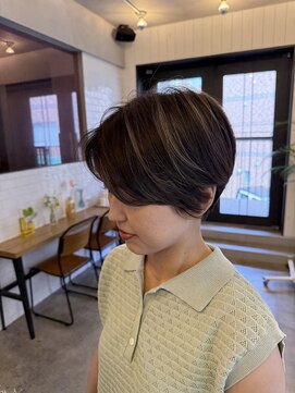 グッデイ ヘアー(GOOD DAY HAIR) 【GOOD  DAY  HAIR】ショート バレイヤージュ  ケアブリーチ