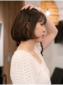 フレンチボブレイヤー*ミディアムボブ*顔周りレイヤー*銀座