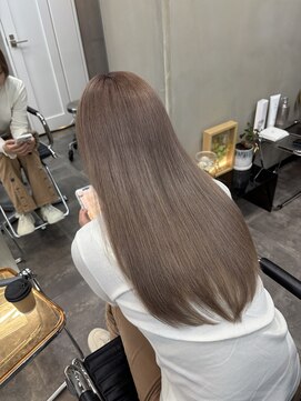 ファビ 渋谷(Fab) くびれヘア/暗めカラー/アプリコットオレンジ/縮毛矯正