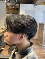 メンズココ メンズパーマ 韓国ヘア 日本橋店(MENS COCO)&nbsp;センターパート ニュアンスパーマ