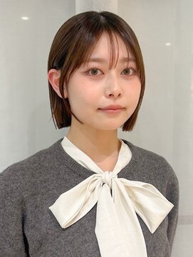 リュミエ ドゥ マッシュ(Lumier de mashu) ココアブラウン/切りっぱなしボブ/ショートボブ/梅田