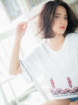 モッズ ヘア 福岡姪浜店(mod's hair)&nbsp;mod'sm姪浜/ミルクティーピンク小顔くびれヘア外ハネボブパーマj