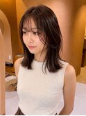 レイヤーボブ　ブリーチ無し艶カラー　前髪カット顔周りレイヤー