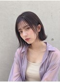 ワンレン×切りっぱなし×外ハネボブ/20代30代40代丸顔面長池袋