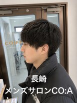 コア(CO:A) シャドウパーマ メンズシースルーマッシュニュアンスパーマ韓国